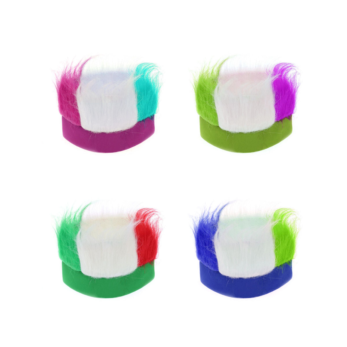 GL-AAT1001 Colorful Fan Wig for Sports and Festivals