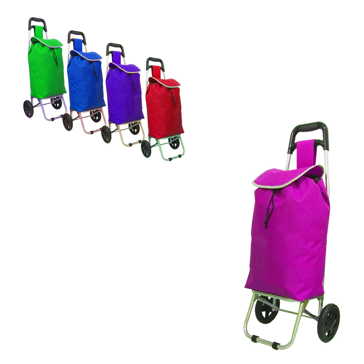 GL-AAA1086 Foldable Shopping Cart Lightweight Push Trolley 