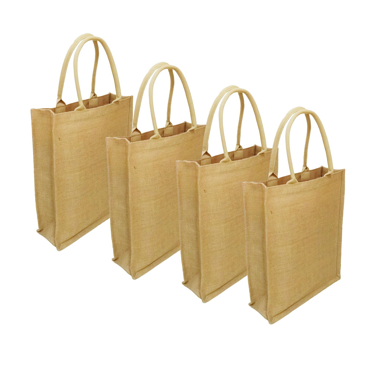GL-AAA1076 Burlap Tote bag with Cotton webbed handles Jute Bag 