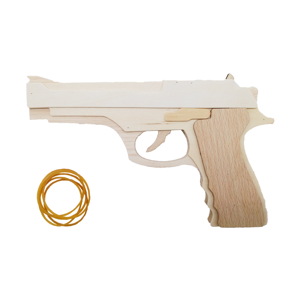 GL-AAA1842 Handmade Wooden Elastic Band Handgun