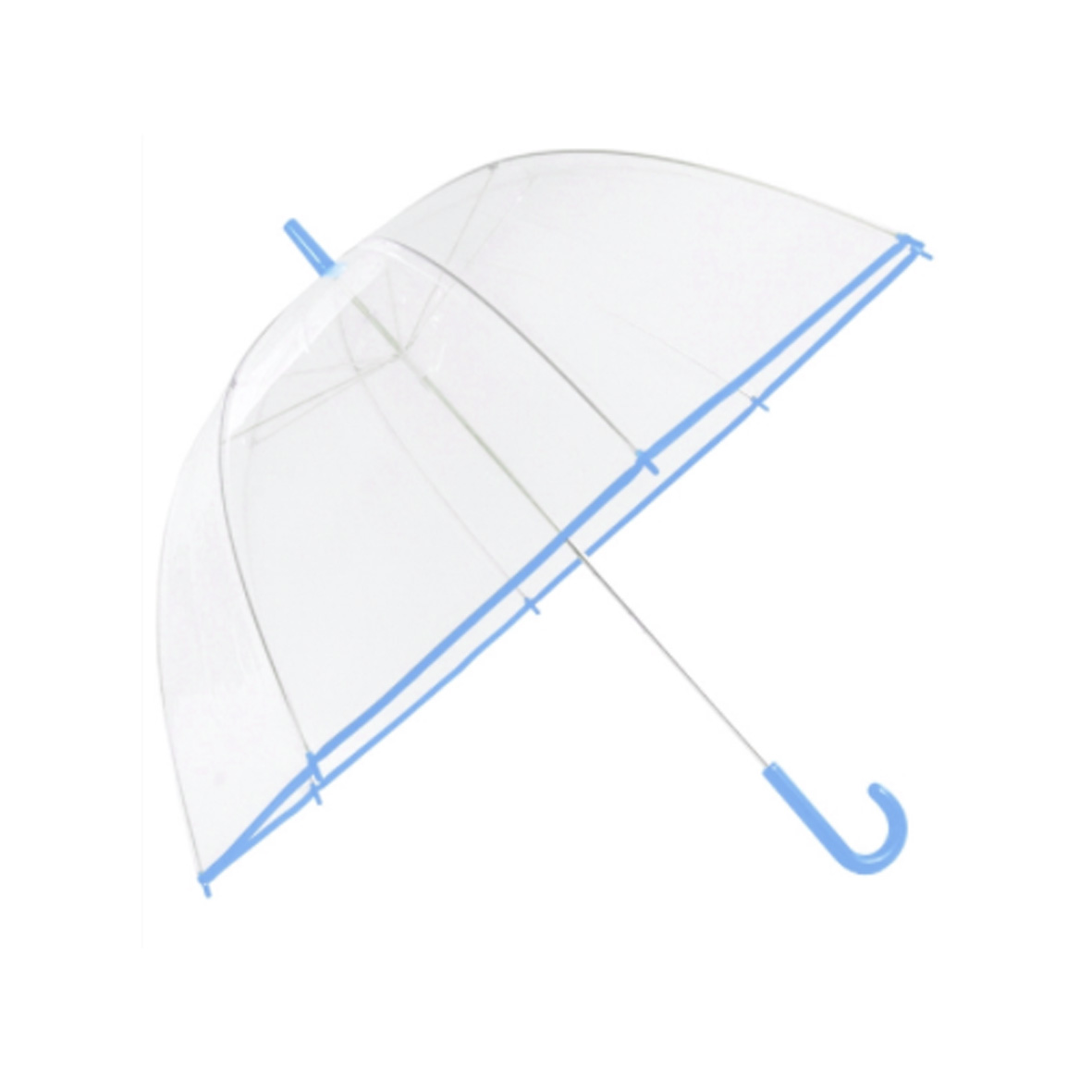GL-AAA1205 23inch Transparent Dome Umbrella with Color Trim