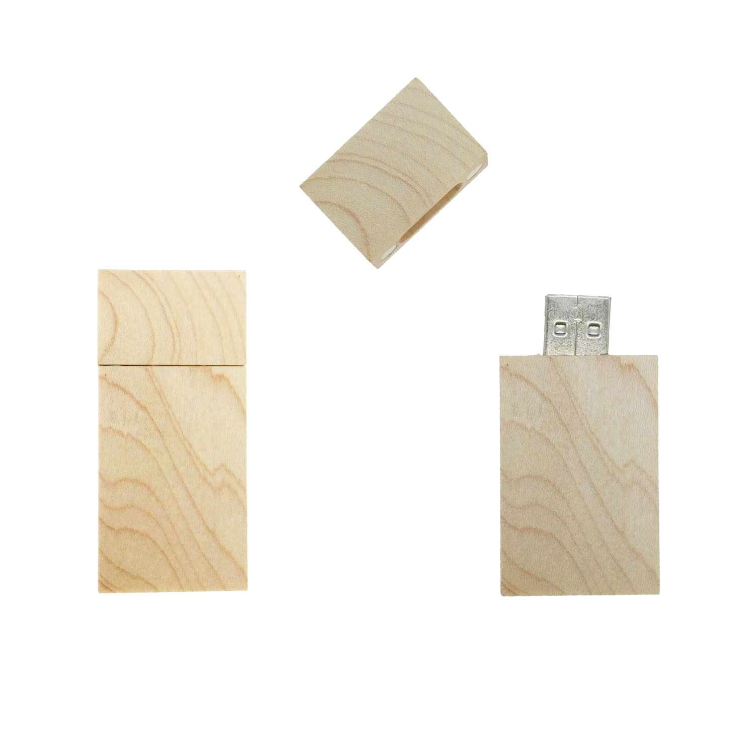 GL-AAA1180 Wooden Body 1 GB USB Flash Drive with Key Chain - 副本