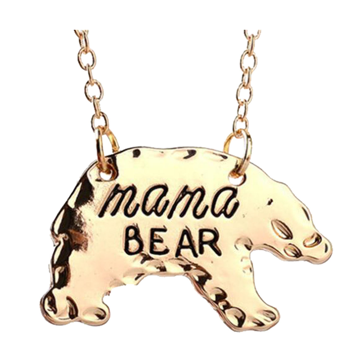 GL-AAA1256 Metal Mama Bear Necklace