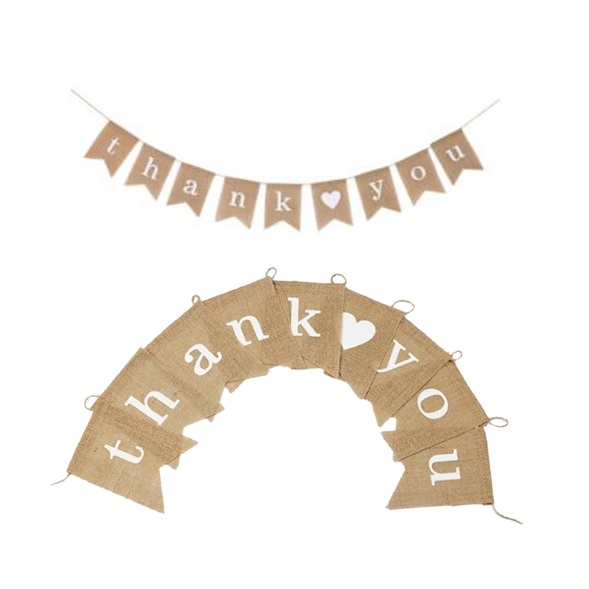 GL-AAA1267 9 Pieces Burlap Banner for Thansgiving day