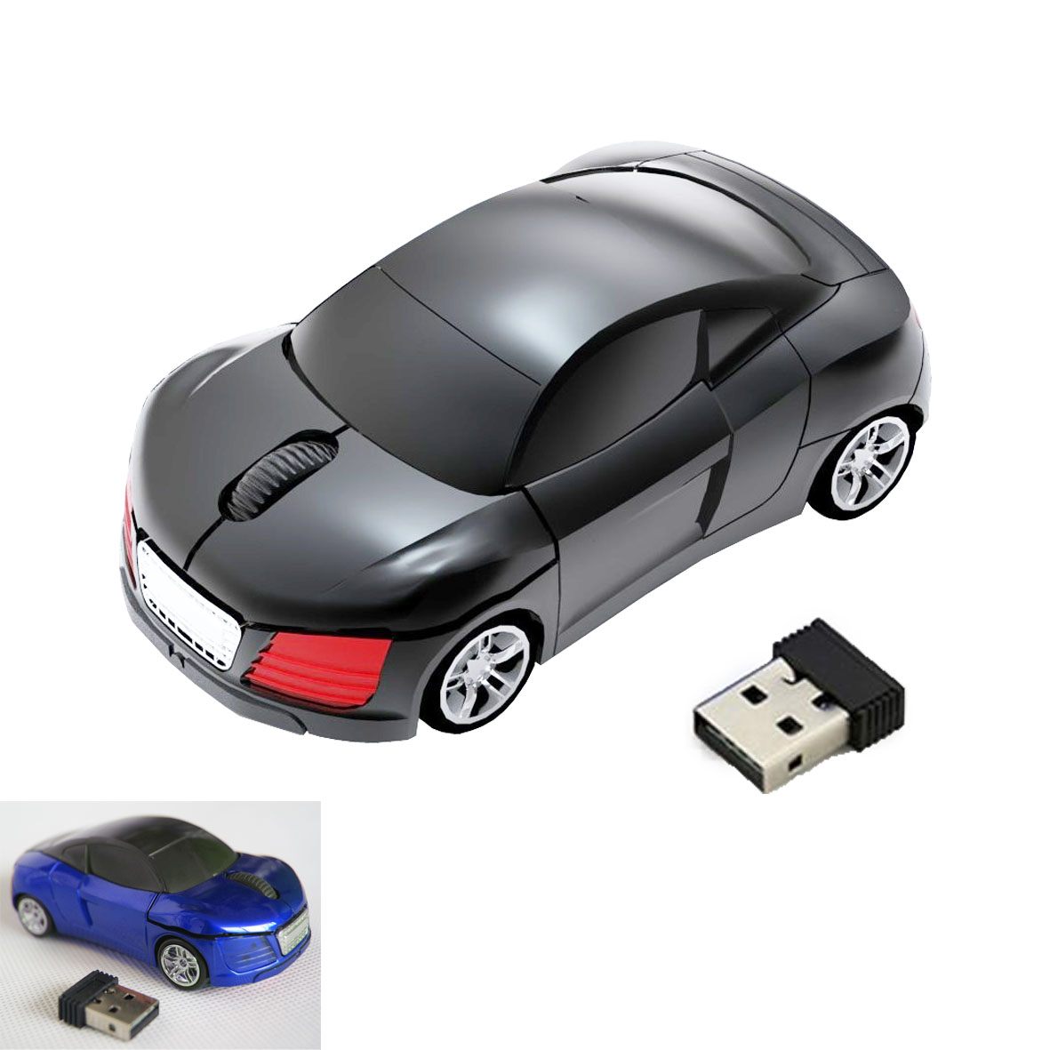 GL-AAA1290 3D Car Shaped USB Wireless Mouse 2.4GHz