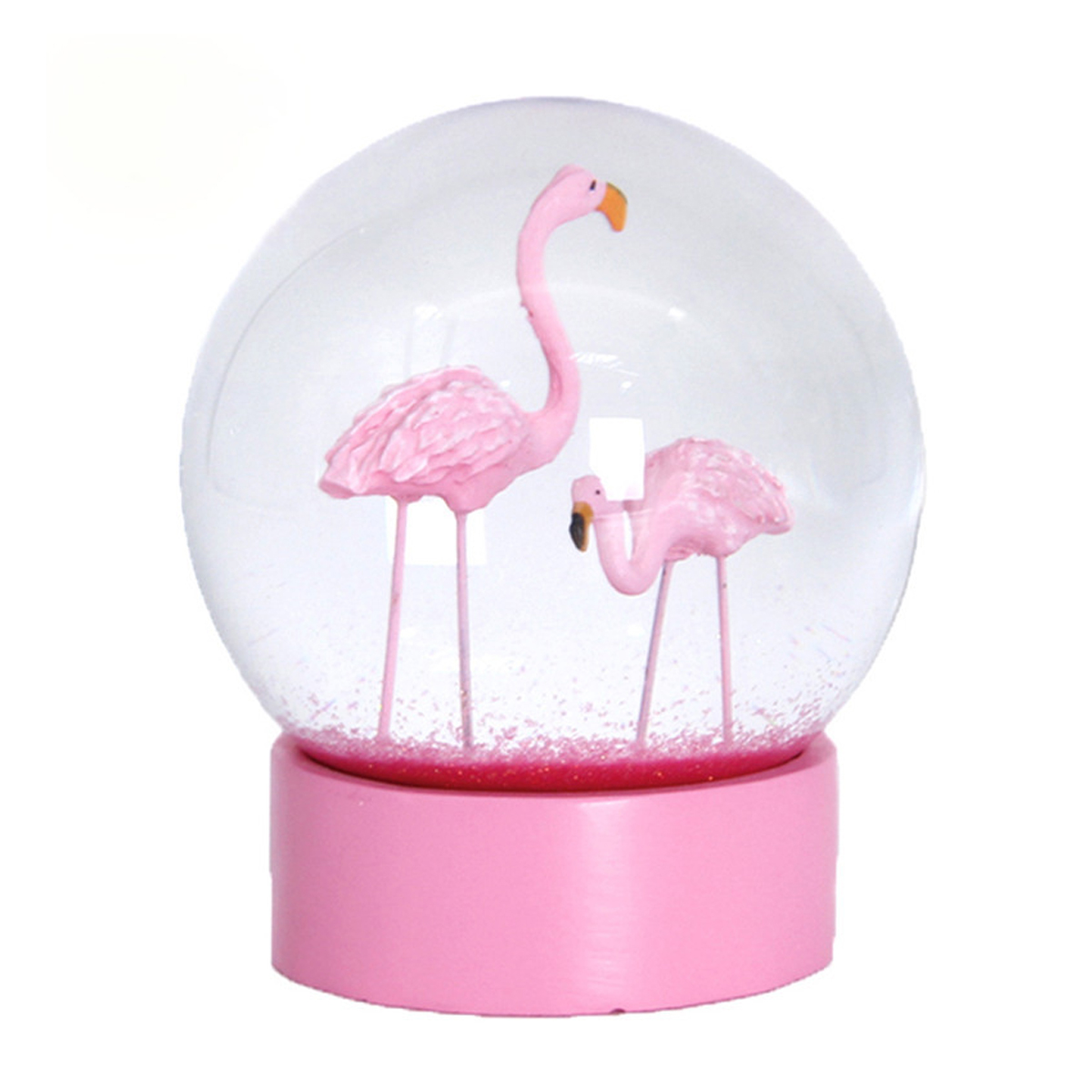 GL-AKL0031 Resin Crafts Flamingo Snow Crystal Ball 