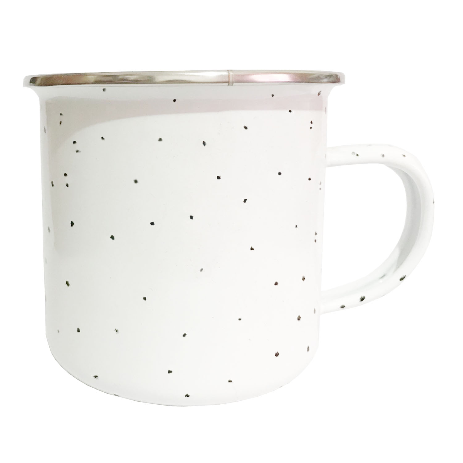 GL-AAA1336 12oz White Enamel Mug with Speckles