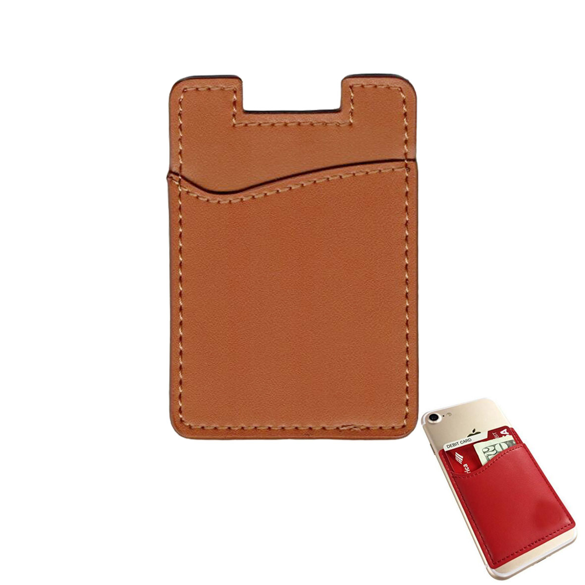 GL-AAA1340 Leatherete Adhesive Cell Phone Wallet
