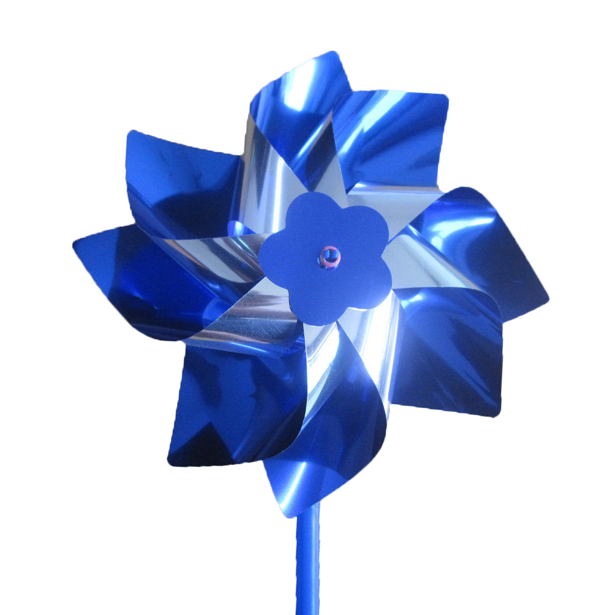 GL-BCC1011 Silver Blue Mylar Pinwheel