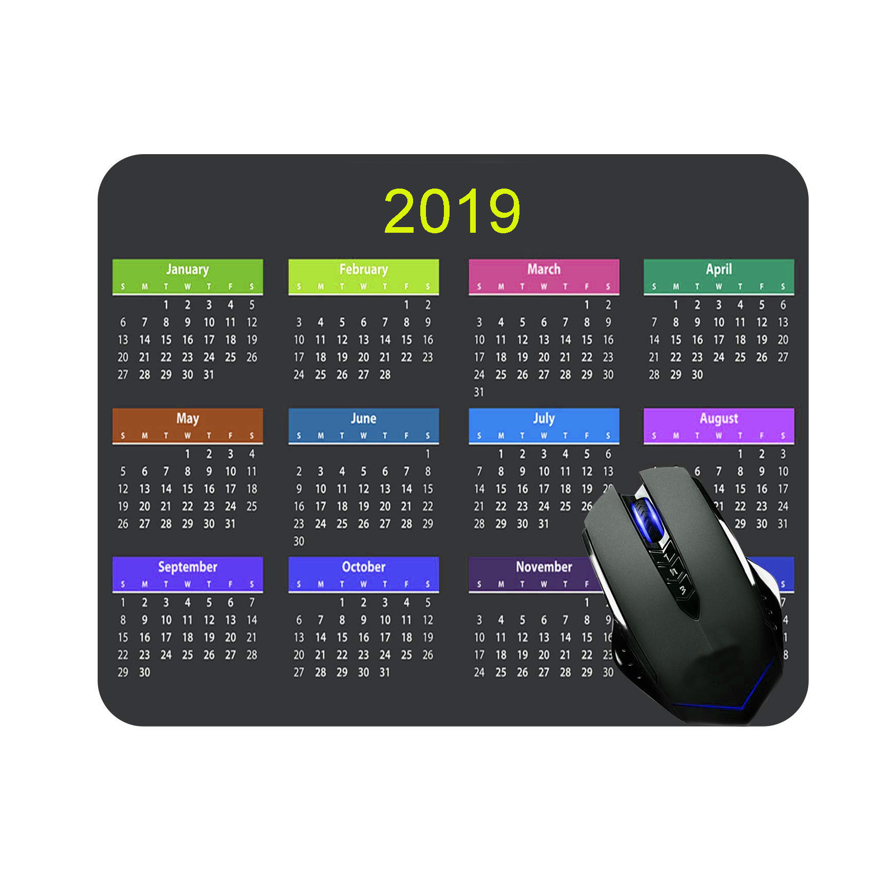 GL-AAA1366 2019 Calendar Mouse Pad