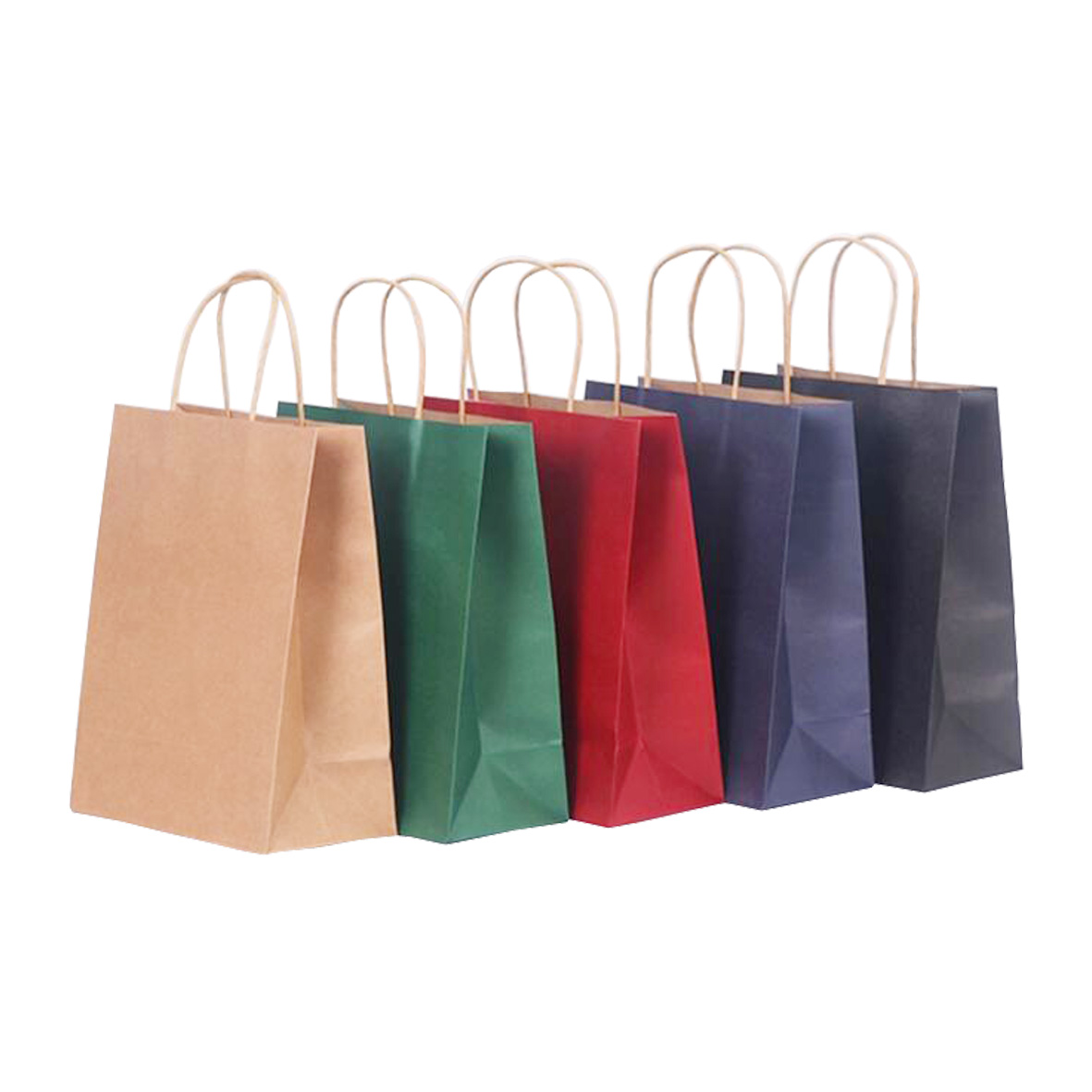 GL-AAA1362 Colorful Kraft Paper Gift Bag with Twist Handle
