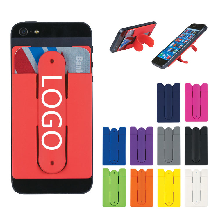 GL-KVL1003 Silicone Phone Wallet With Stand