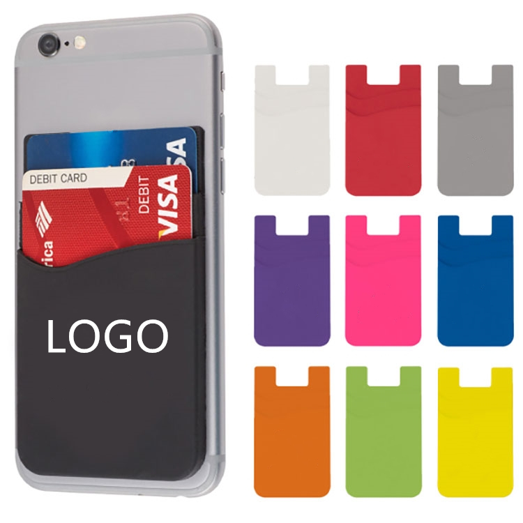 GL-KVL1004 Dual Pocket Silicone Phone Wallet for 2 Cards