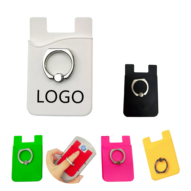 GL-KVL1005 Silicone Phone Wallet with Ring