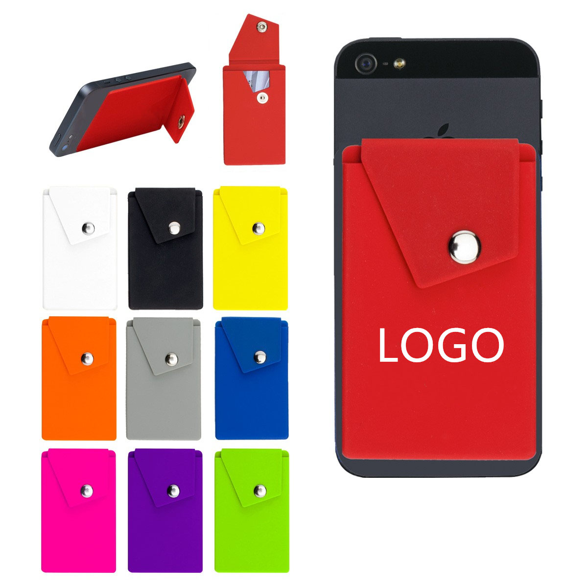 GL-KVL1012 Silicone Phone Pocket With Stand