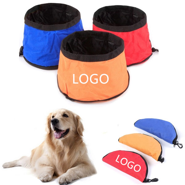 GL-KVL1024 Zipper Foldable Travel Pet Dog Bowl