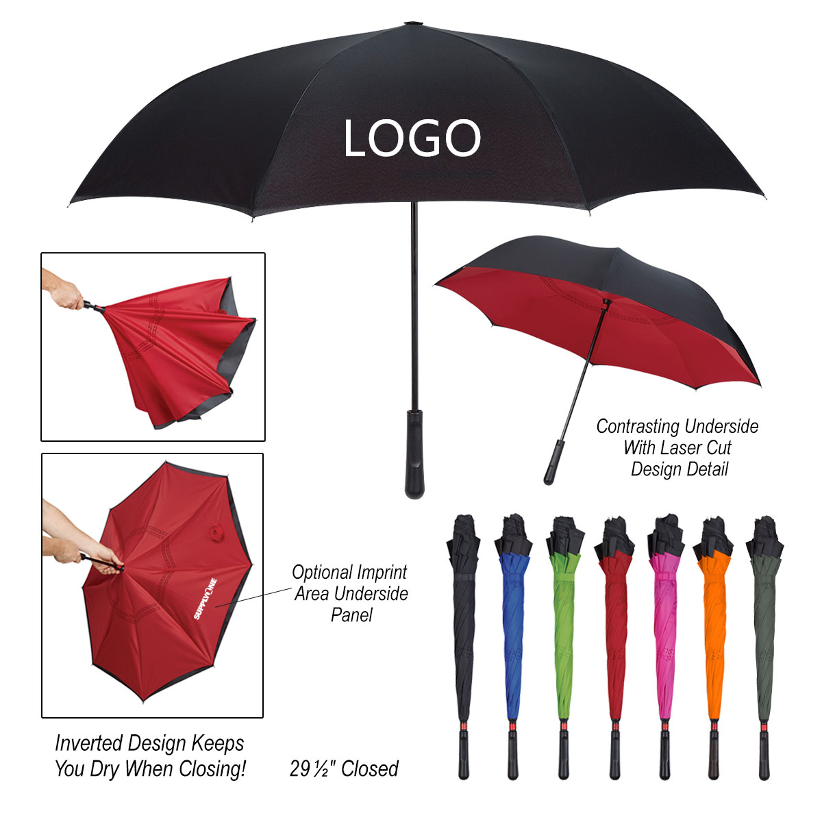 GL-KVL1030 Two-tone Inversion Umbrella