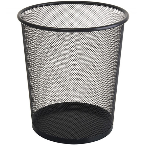 GL-ELY1018 Black Metal Trash Basket