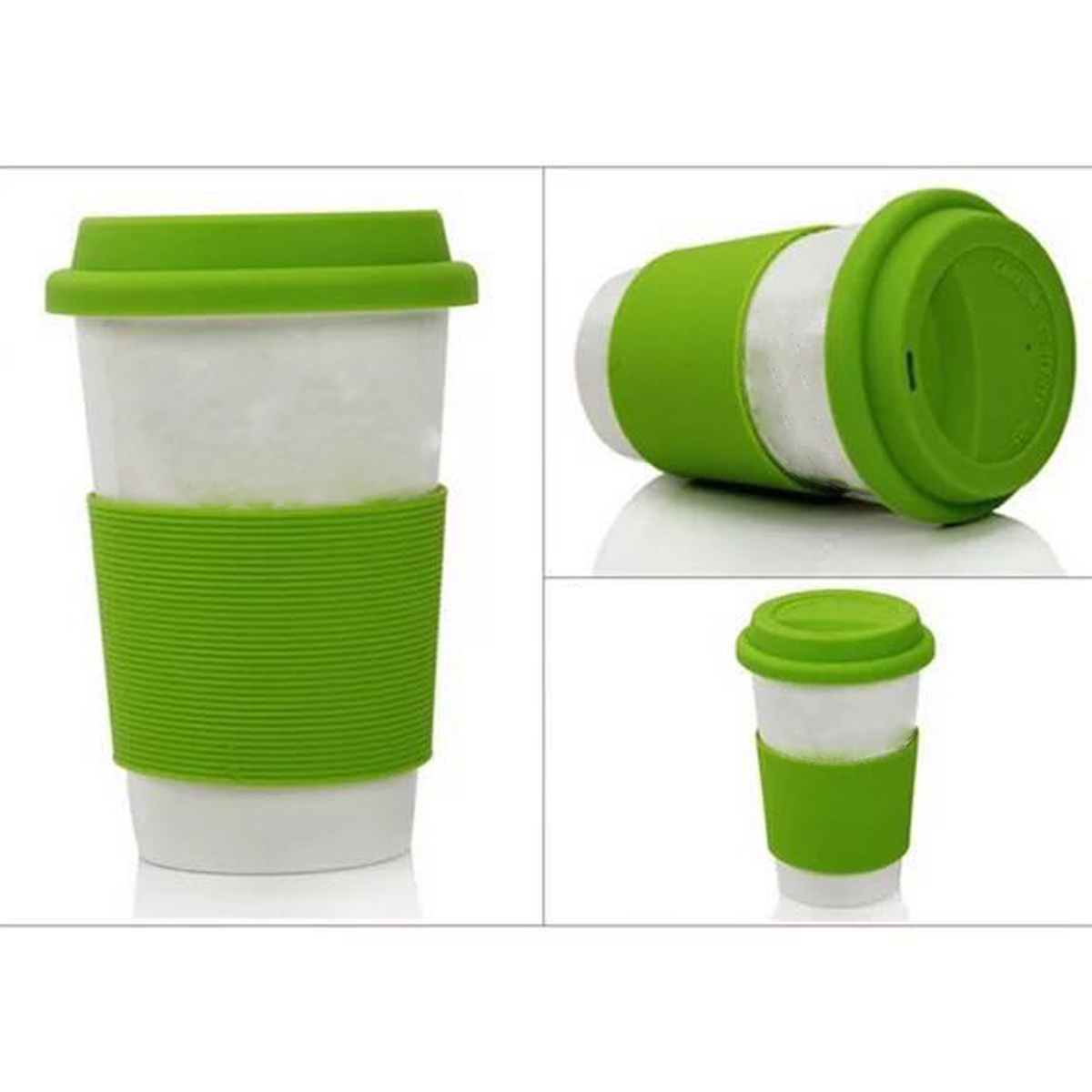 GL-AKL0052 Double Ceramic Coffee Mug with Silicone Lid and Sleeve