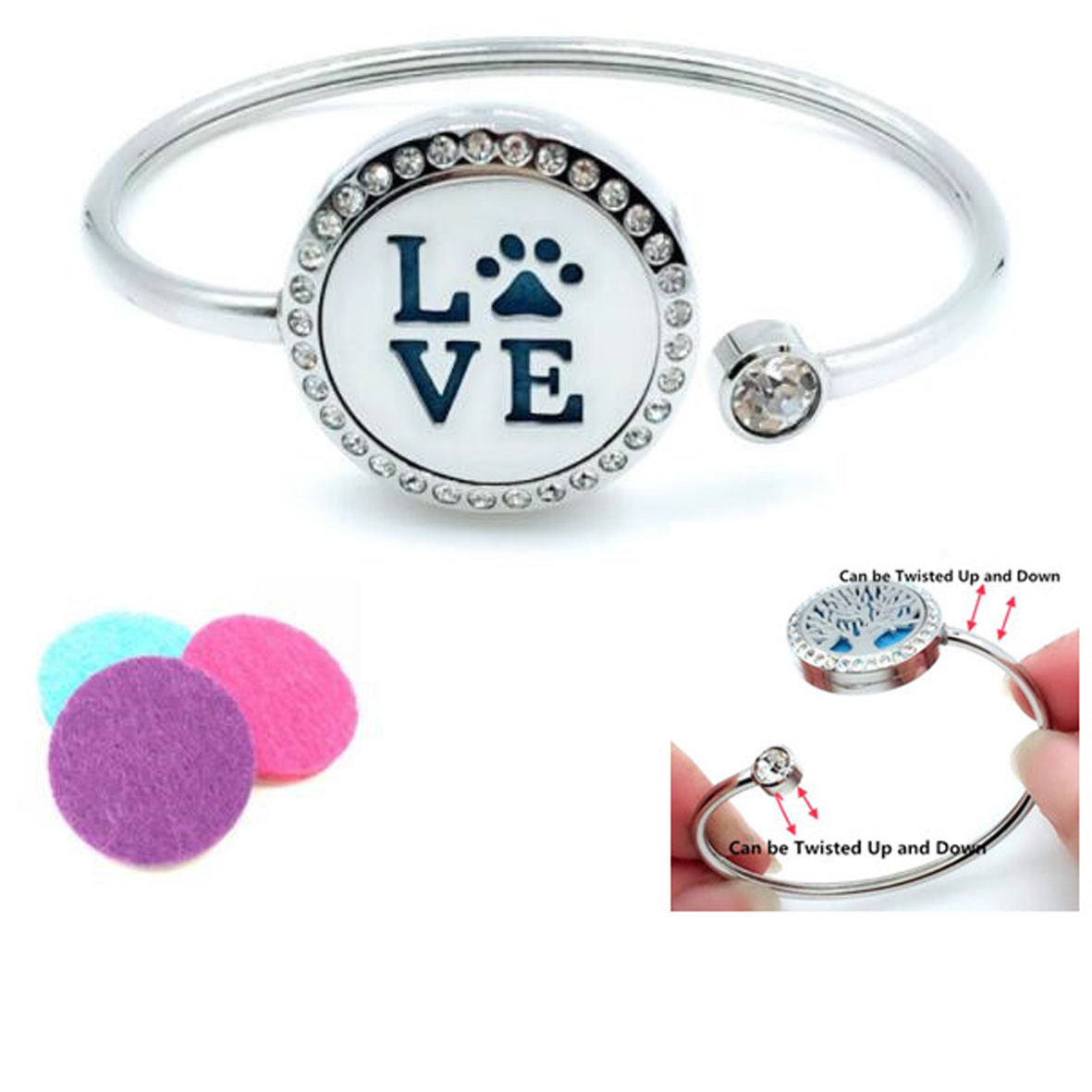 GL-ELY1079 I Love Dog Stainless Steel Bracelet