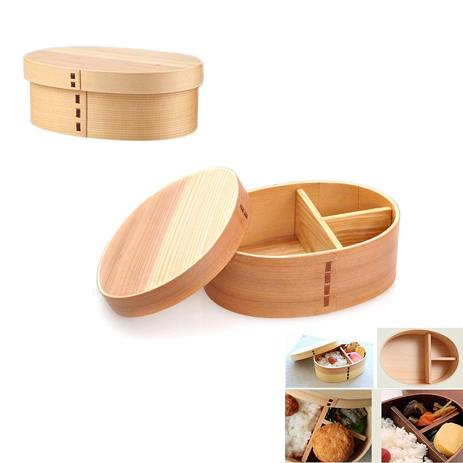 GL-AAJ1110 Wooden Lunch Box with Internal Separator
