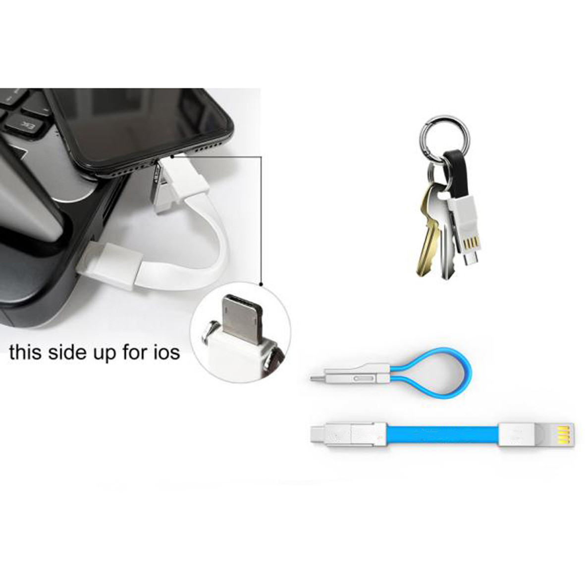 GL-ELY1114 3 in 1 Magnet Data Cable Keychain