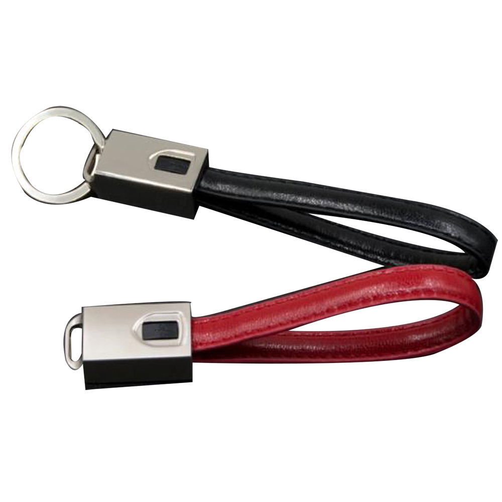 GL-ELY1119 Data Cable with Leather Keychain