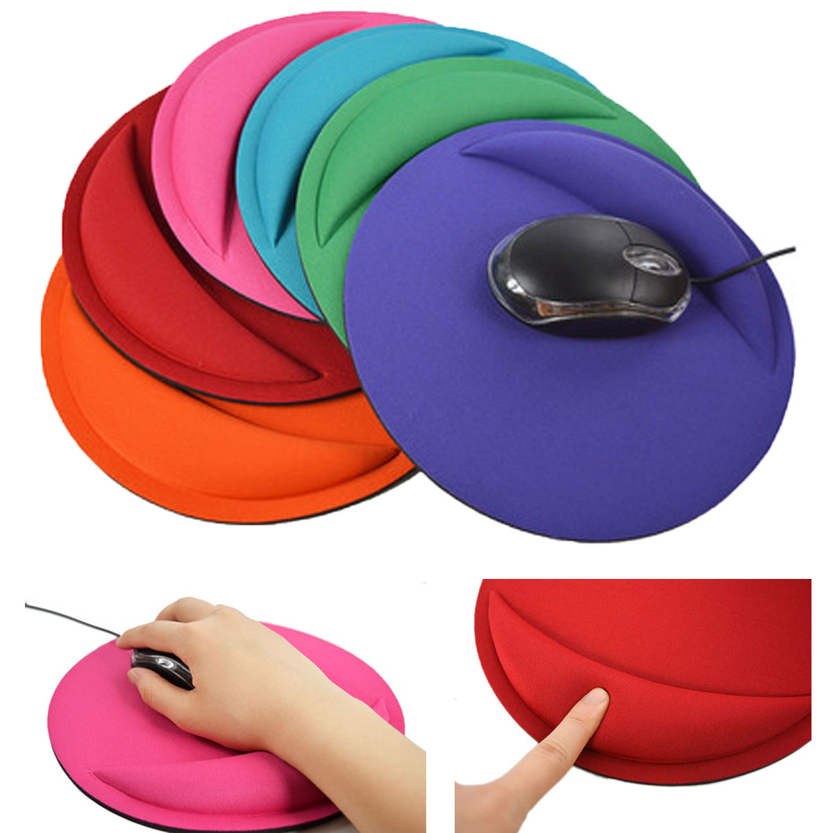 GL-AKL0102 Round Mouse Pad with Wrist Protect