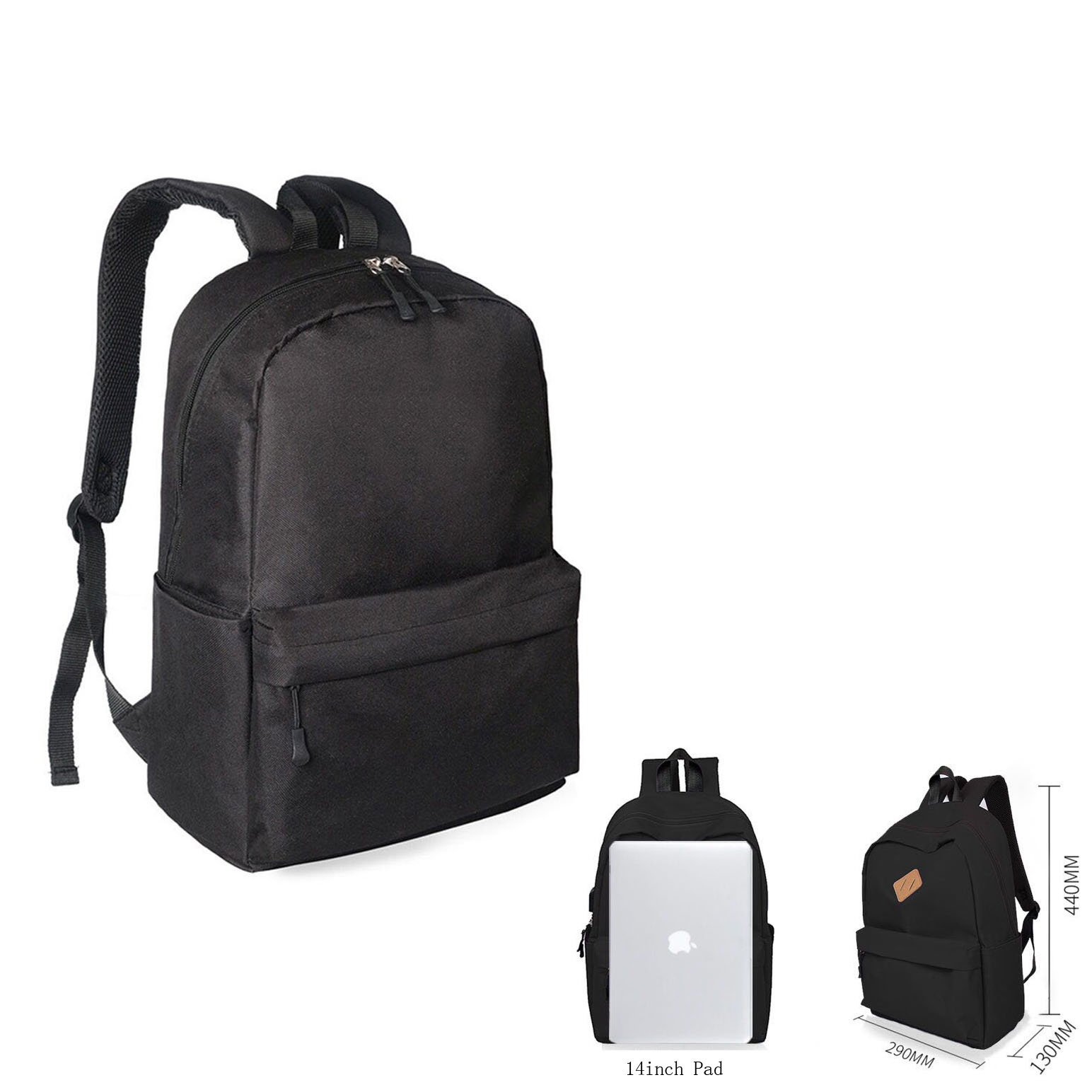 GL-AAA1482 Classic Travel Laptop Backpack with USB Charging Port