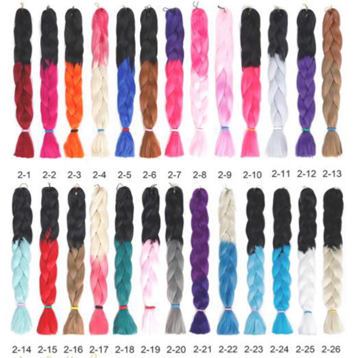 GL-ELY1163 32inch Double Color Gradient Jumbo Braid Hair