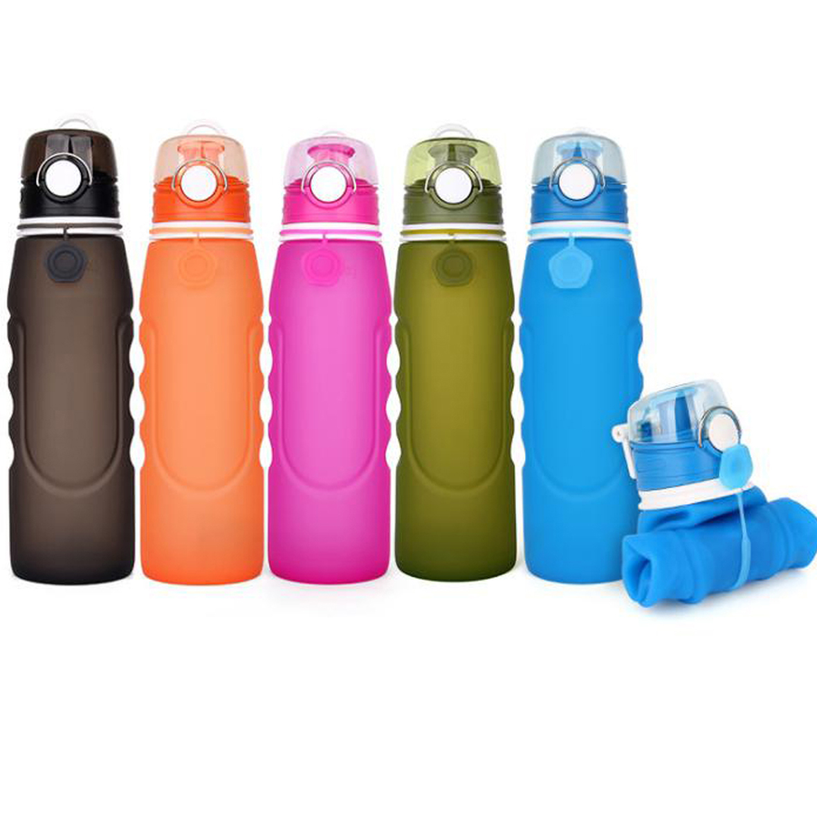 GL-ELY1181 1000ml Foldable Silicone Water Bottle