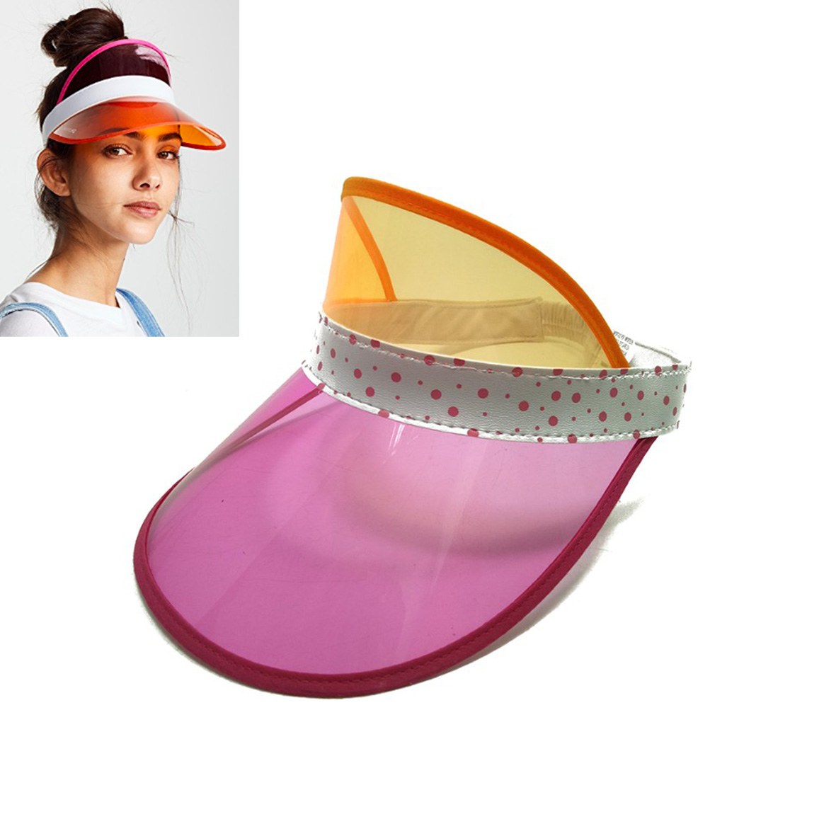 GL-AAA1527 Colorful Plastic Sun Visor Hat