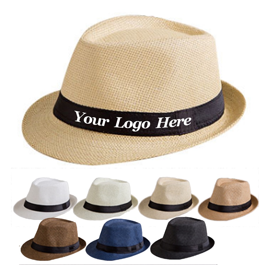 GL-JJJ1027 ThemeUnsex Straw Fedora Panama Hat