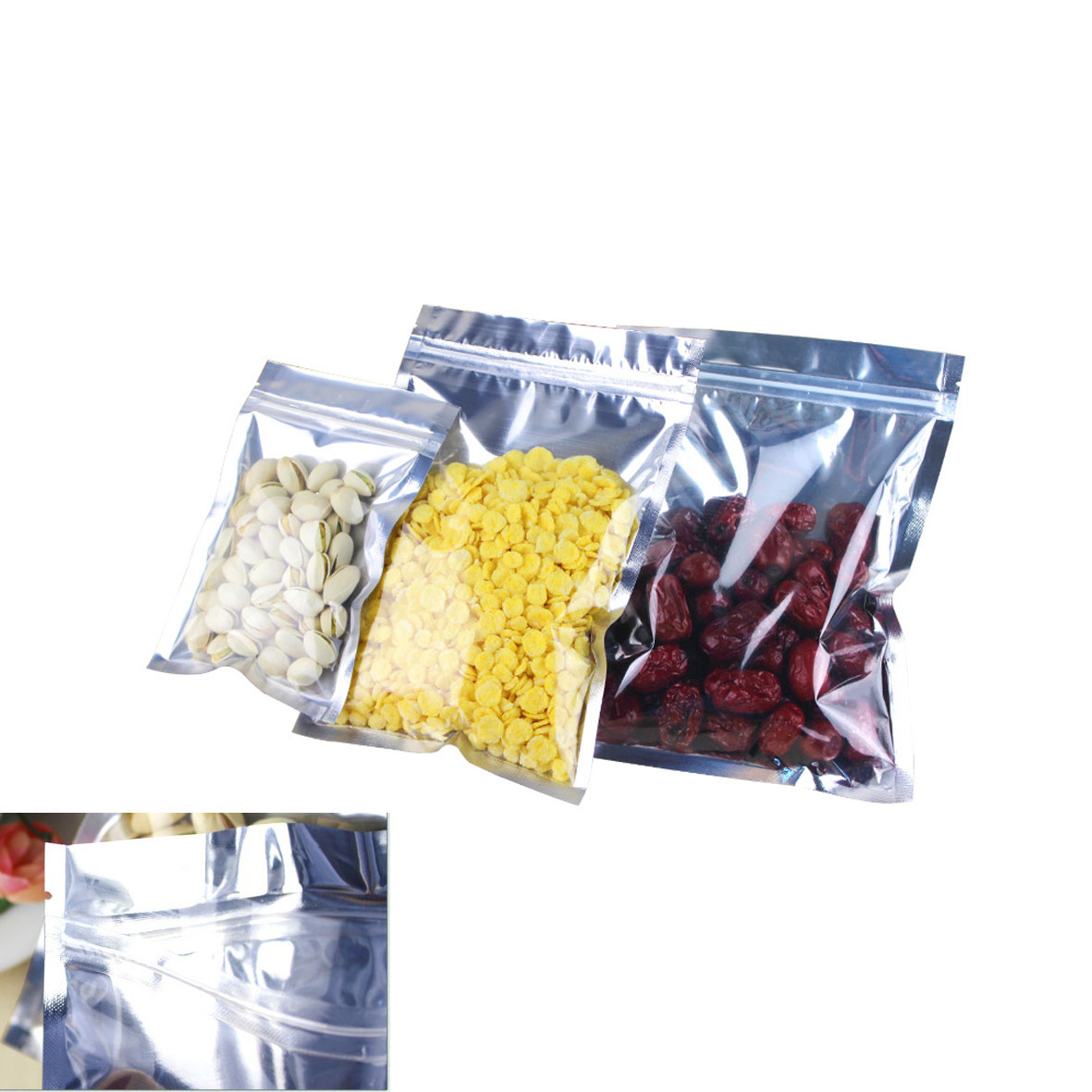 GL-AAJ1138 Reusable Food Pouches with Transparent Front