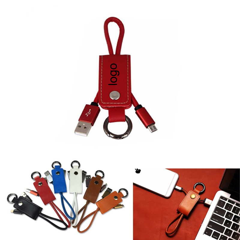 GL-CIY1002 Portable Leather Micro USB Data Sync and Charging Cable