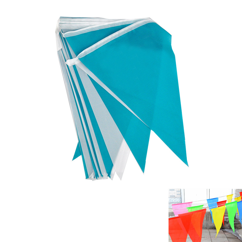 GL-BOH1002 33 Feet Outdoor Triangle Square Banner Flamboyant String Flag