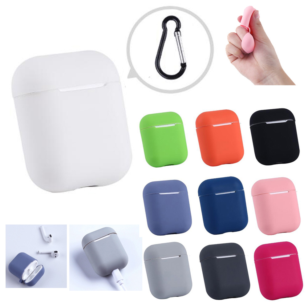 GL-JJJ1036 Shockproof Silicone Air pods Covers with Carabiner