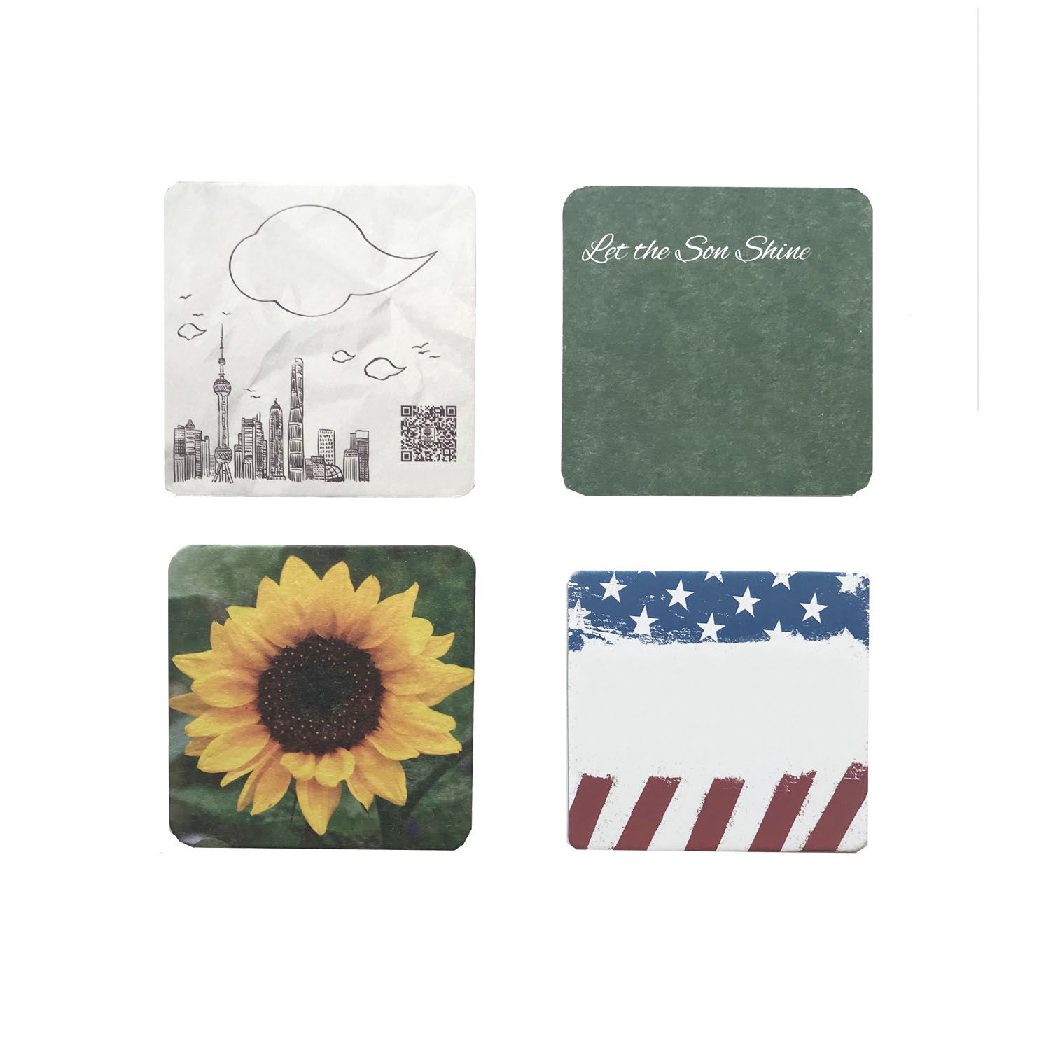 GL-AAA1572 Square Absorbent Paper Coaster