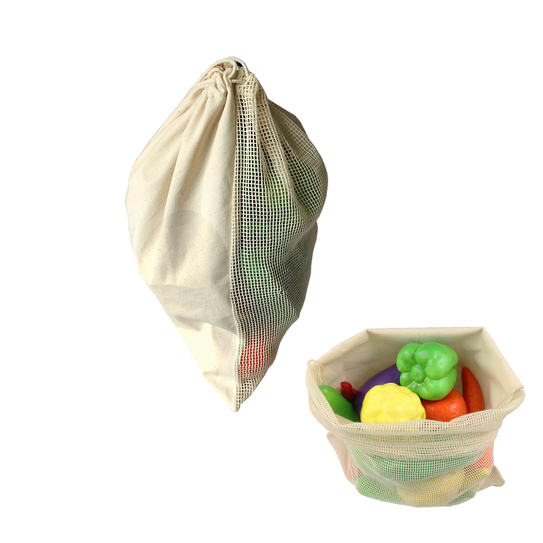 GL-AAJ1198 7.8in x 11.8in Reusable Cotton Mesh Produce Bags