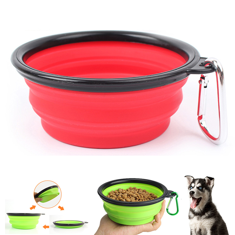 GL-JUH1009 Foldable Silicone Pet Bowls With Clip