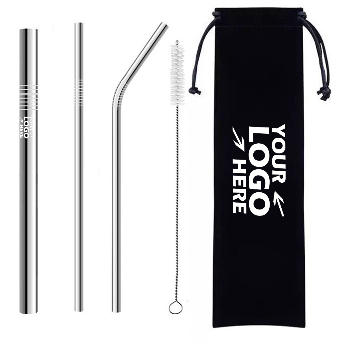 GL-SVH1002 Reusable Straws Set with Carry Bag