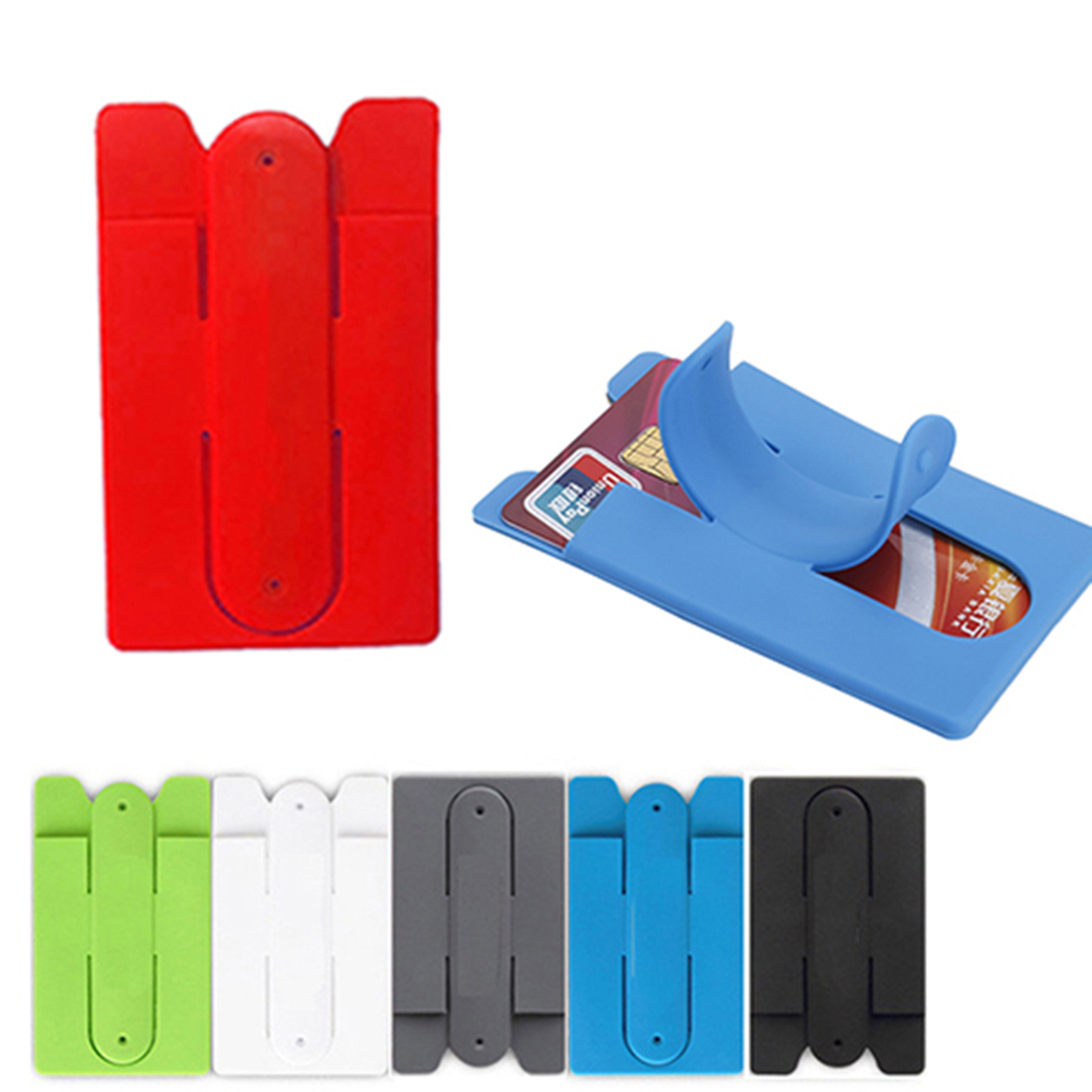 GL-JZT1014 2 in 1 Silicone Phone Wallet With Stand