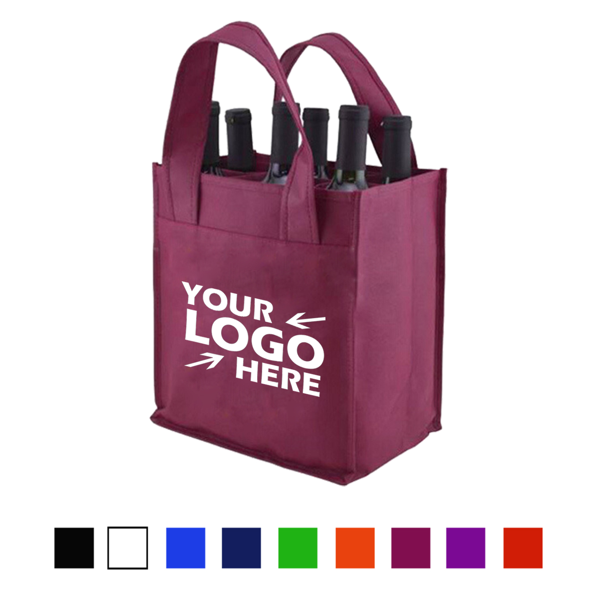 GL-SUH1025 Non-Woven 6- Pack Wine Bottle Tote