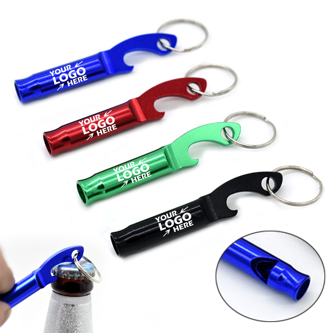 GL-SVH1037 Whistle With Bottle Opener Key Ring