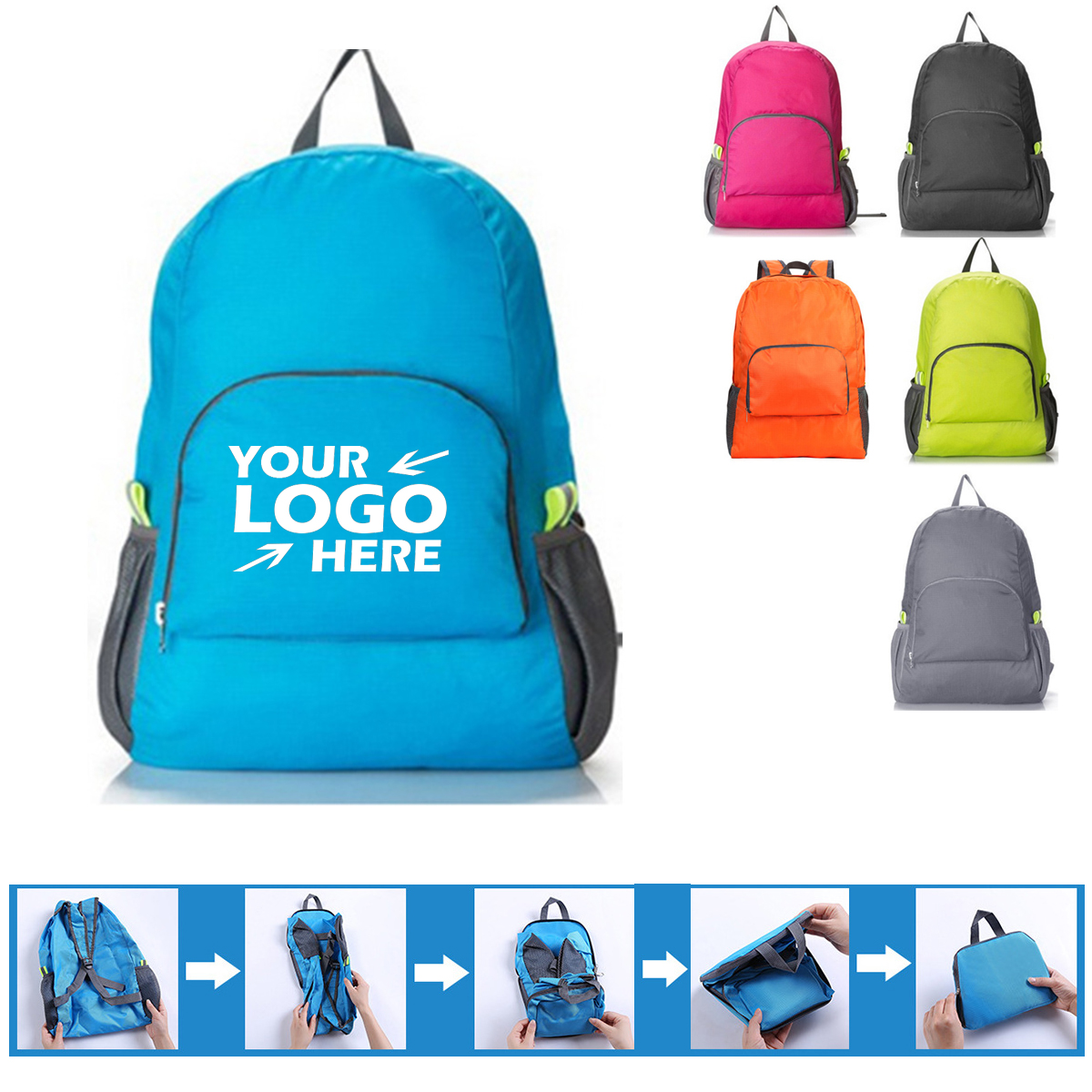 GL-SUH1035 Waterproof Foldable Backpack Travel Bags
