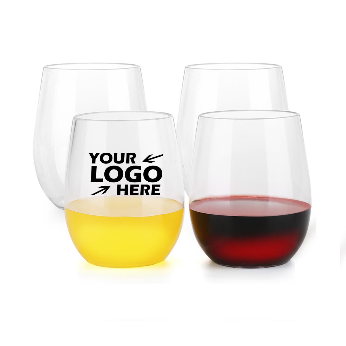 GL-SVH1047 8oz PET Stemless Plastic Wine Glass
