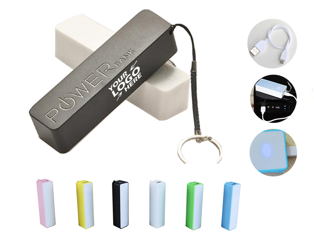 GL-SUH1051 2200 mAh Plastic Power Bank Charger with Keychain