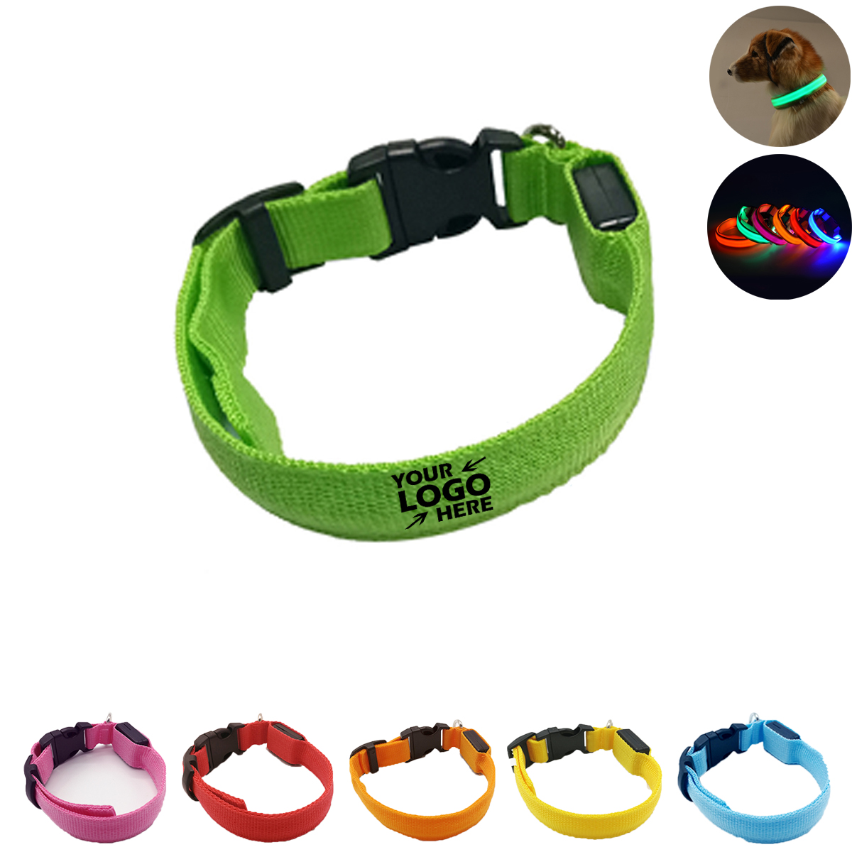 GL-SVH1053 LED Pet Dog Collar Glow In The Dark